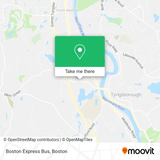 Boston Express Bus map