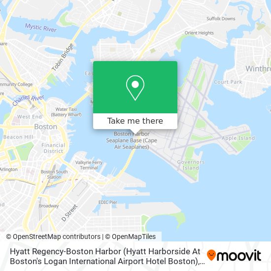 Mapa de Hyatt Regency-Boston Harbor (Hyatt Harborside At Boston's Logan International Airport Hotel Boston)