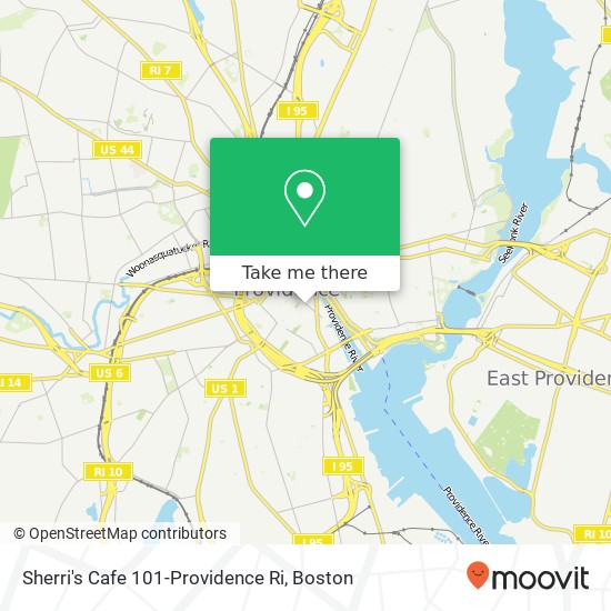 Mapa de Sherri's Cafe 101-Providence Ri, 127 Dorrance St Providence, RI 02903