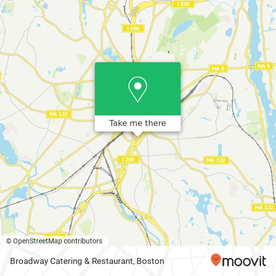 Broadway Catering & Restaurant, 100 Water St Worcester, MA 01604 map