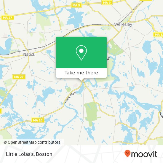 Mapa de Little Lolas's, 57 Eliot St Natick, MA 01760