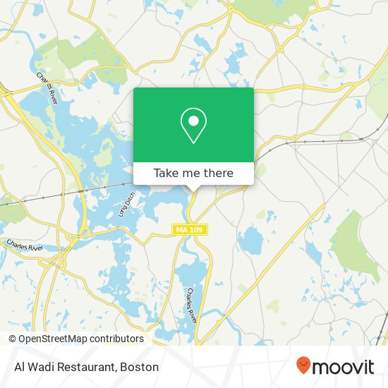 Mapa de Al Wadi Restaurant, 1249 VFW Pkwy West Roxbury, MA 02132