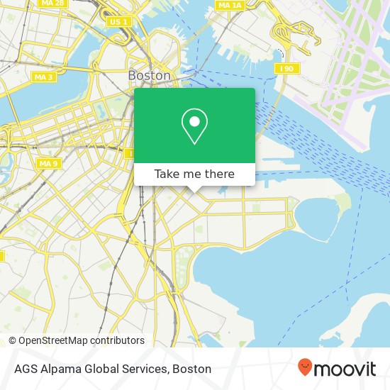 Mapa de AGS Alpama Global Services, 318 W 2nd St South Boston, MA 02127