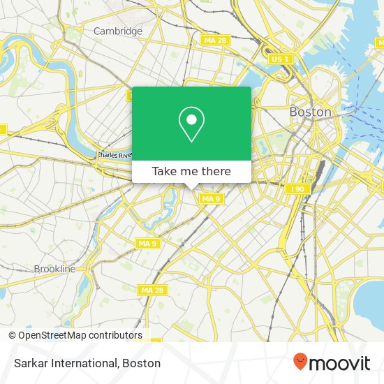 Mapa de Sarkar International, 173 Massachusetts Ave Boston, MA 02115