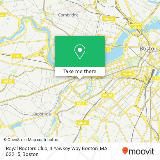 Mapa de Royal Rooters Club, 4 Yawkey Way Boston, MA 02215