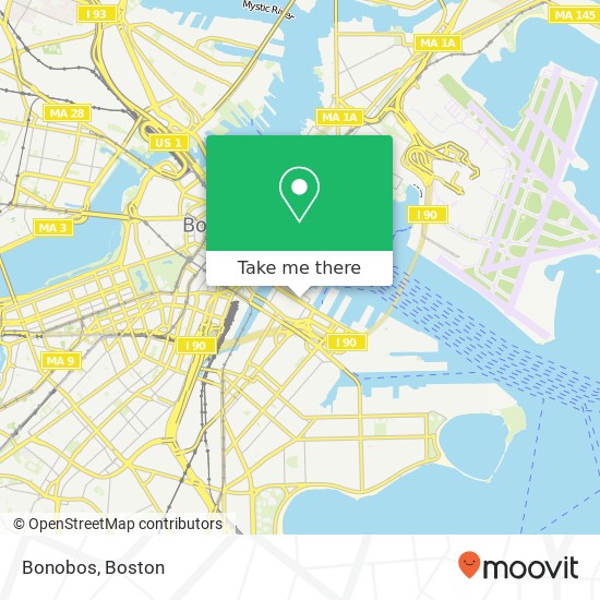 Mapa de Bonobos, 54 Seaport Blvd Boston, MA 02210