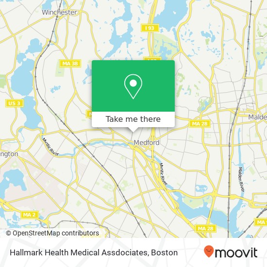 Hallmark Health Medical Assdociates, 49 Governors Ave Medford, MA 02155 map