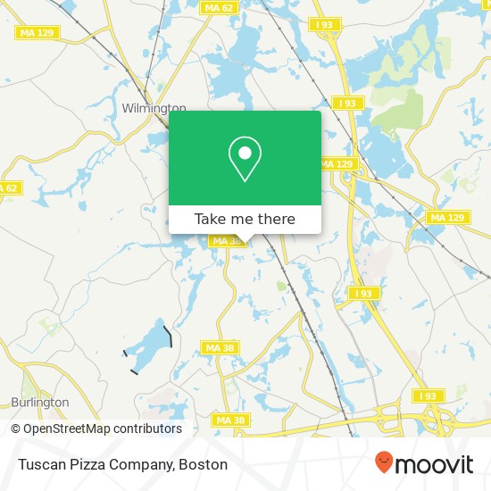 Mapa de Tuscan Pizza Company, 4 Jewel Dr Wilmington, MA 01887