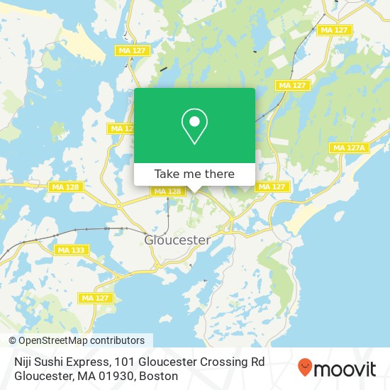 Niji Sushi Express, 101 Gloucester Crossing Rd Gloucester, MA 01930 map