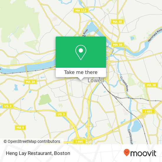 Heng Lay Restaurant, 153 Liberty St Lowell, MA 01851 map