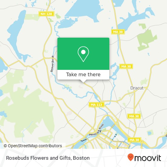 Mapa de Rosebuds Flowers and Gifts, 1420 Lakeview Ave Dracut, MA 01826