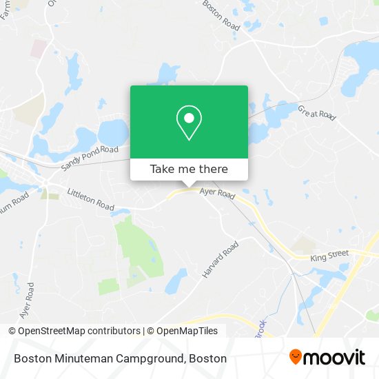 Boston Minuteman Campground map