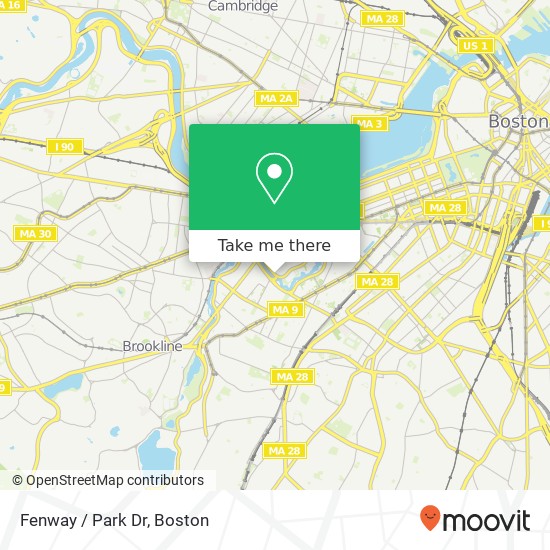 Mapa de Fenway / Park Dr