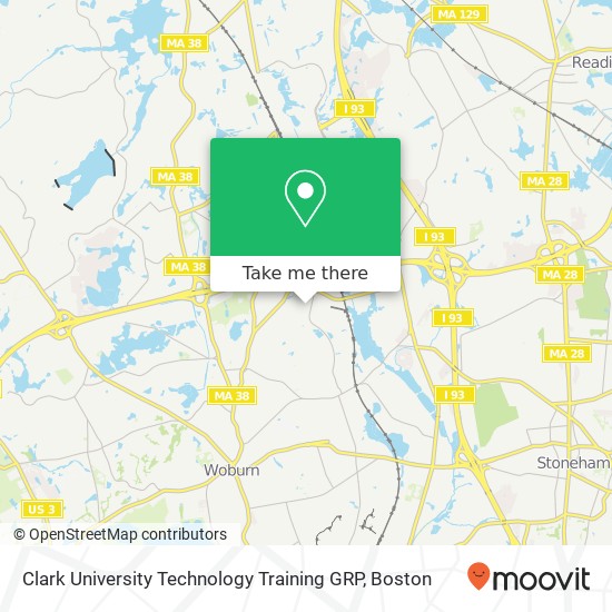 Mapa de Clark University Technology Training GRP