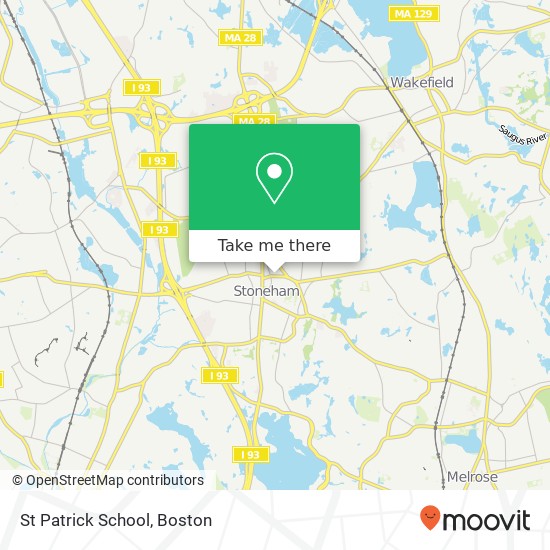 St Patrick School map