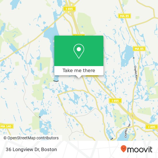 Mapa de 36 Longview Dr