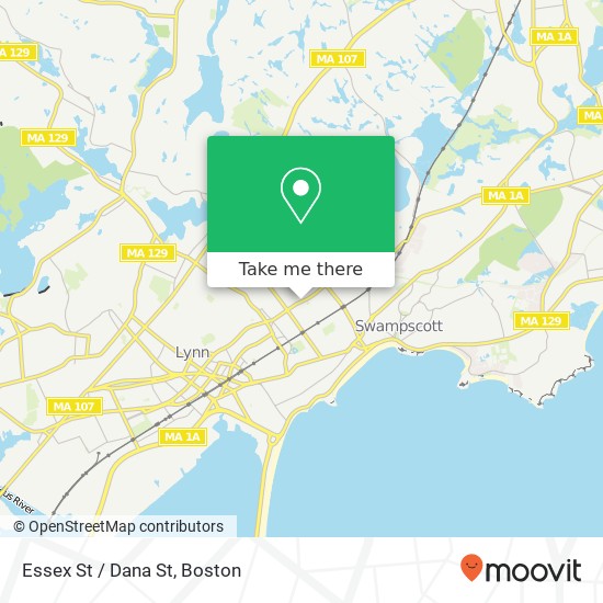 Essex St / Dana St map