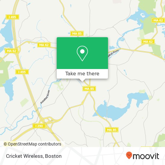 Mapa de Cricket Wireless