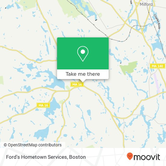 Ford's Hometown Services map