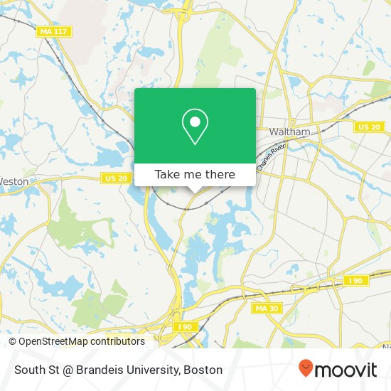 Mapa de South St @ Brandeis University