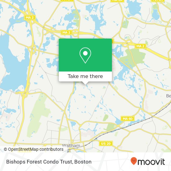 Mapa de Bishops Forest Condo Trust