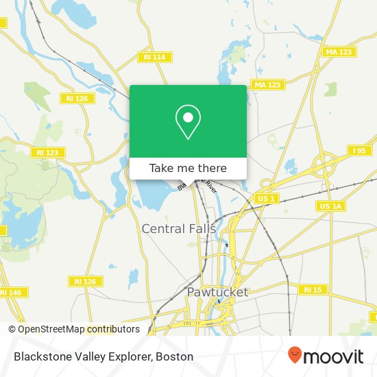 Mapa de Blackstone Valley Explorer