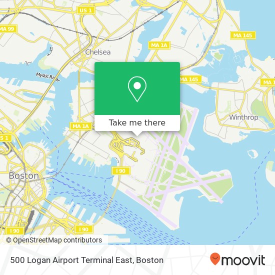 500 Logan Airport Terminal East map