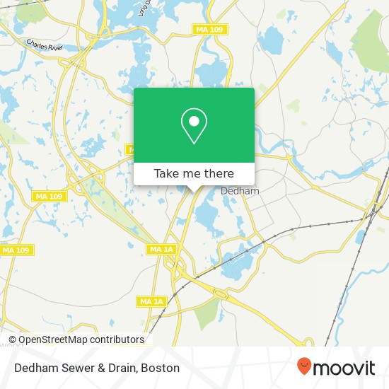 Mapa de Dedham Sewer & Drain