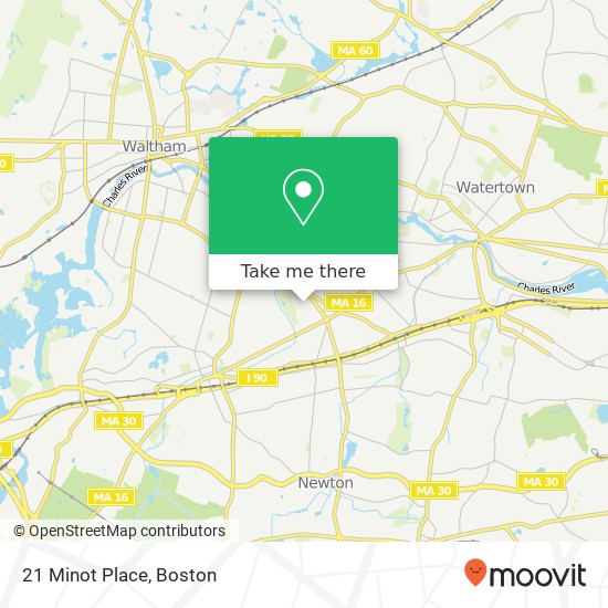 Mapa de 21 Minot Place