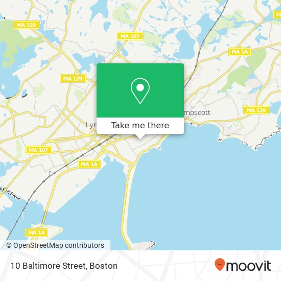 Mapa de 10 Baltimore Street