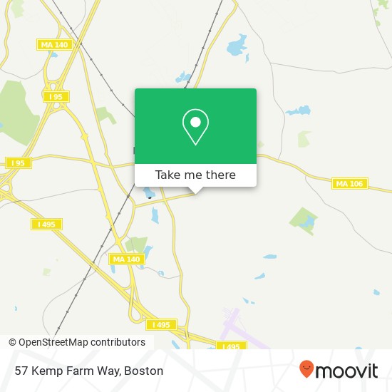 Mapa de 57 Kemp Farm Way