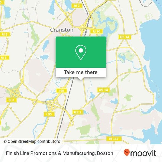 Mapa de Finish Line Promotions & Manufacturing