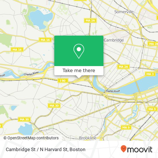 Mapa de Cambridge St / N Harvard St