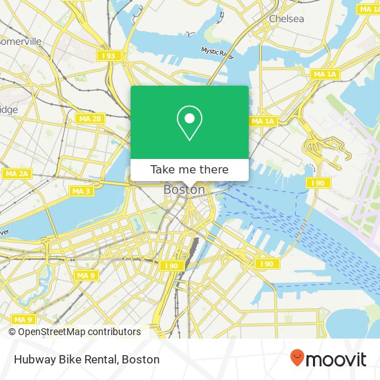 Mapa de Hubway Bike Rental