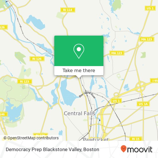 Mapa de Democracy Prep Blackstone Valley