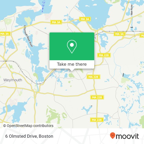 Mapa de 6 Olmsted Drive