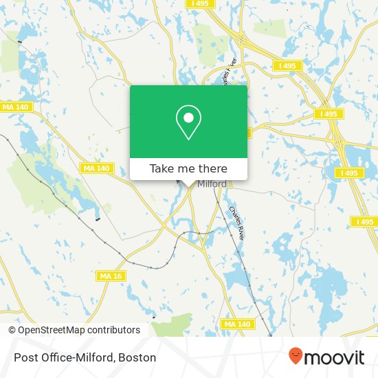 Post Office-Milford map