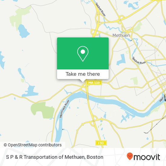 S P & R Transportation of Methuen map