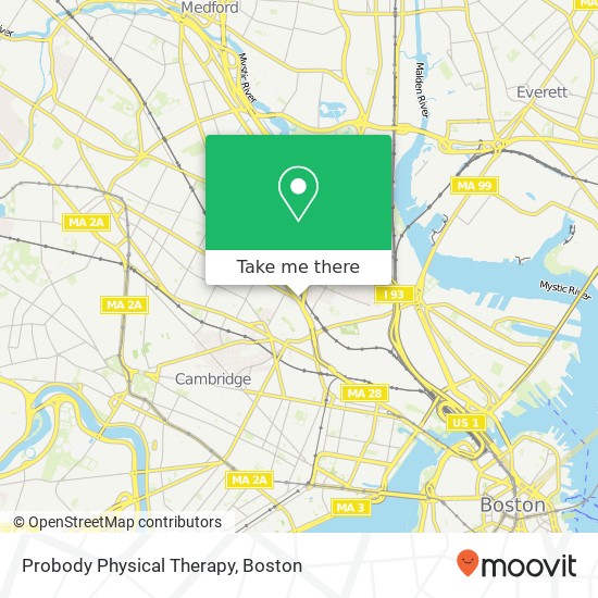 Mapa de Probody Physical Therapy