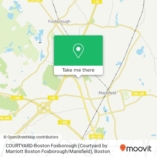 Mapa de COURTYARD-Boston Foxborough (Courtyard by Marriott Boston Foxborough / Mansfield)