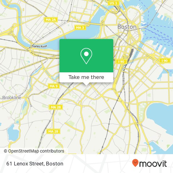 Mapa de 61 Lenox Street