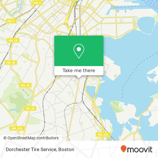 Mapa de Dorchester Tire Service