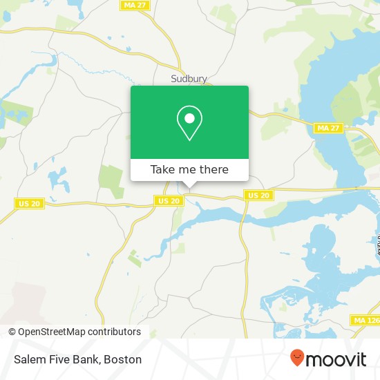 Salem Five Bank map