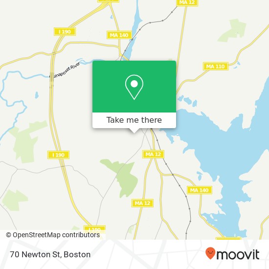 Mapa de 70 Newton St