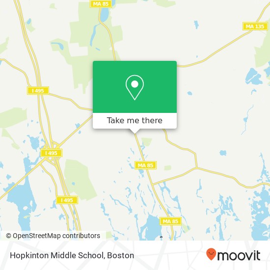 Hopkinton Middle School map