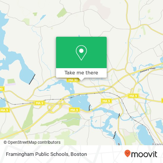 Mapa de Framingham Public Schools