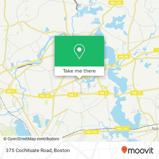 Mapa de 375 Cochituate Road