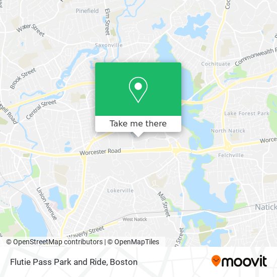 Mapa de Flutie Pass Park and Ride