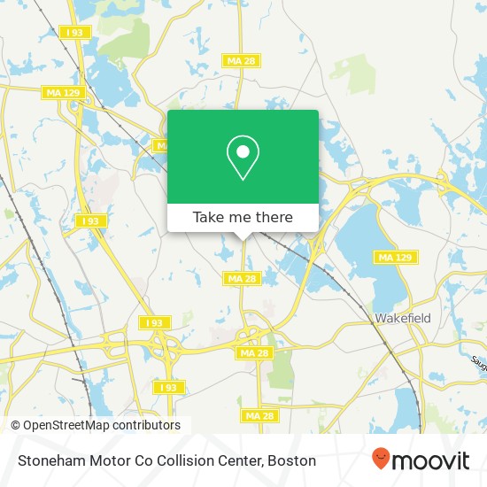 Stoneham Motor Co Collision Center map