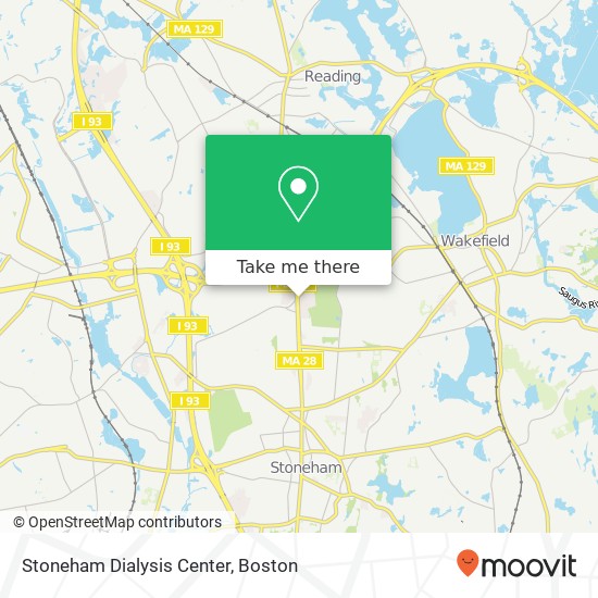 Stoneham Dialysis Center map